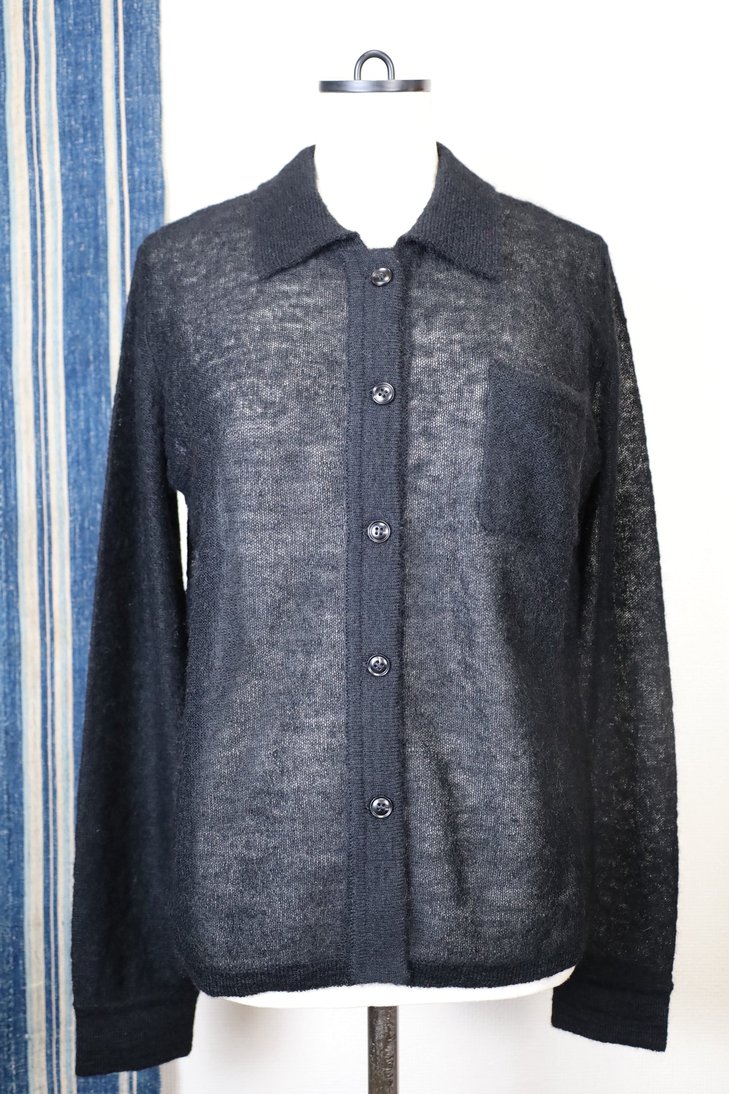HOWIE polo knit cardigan (black)