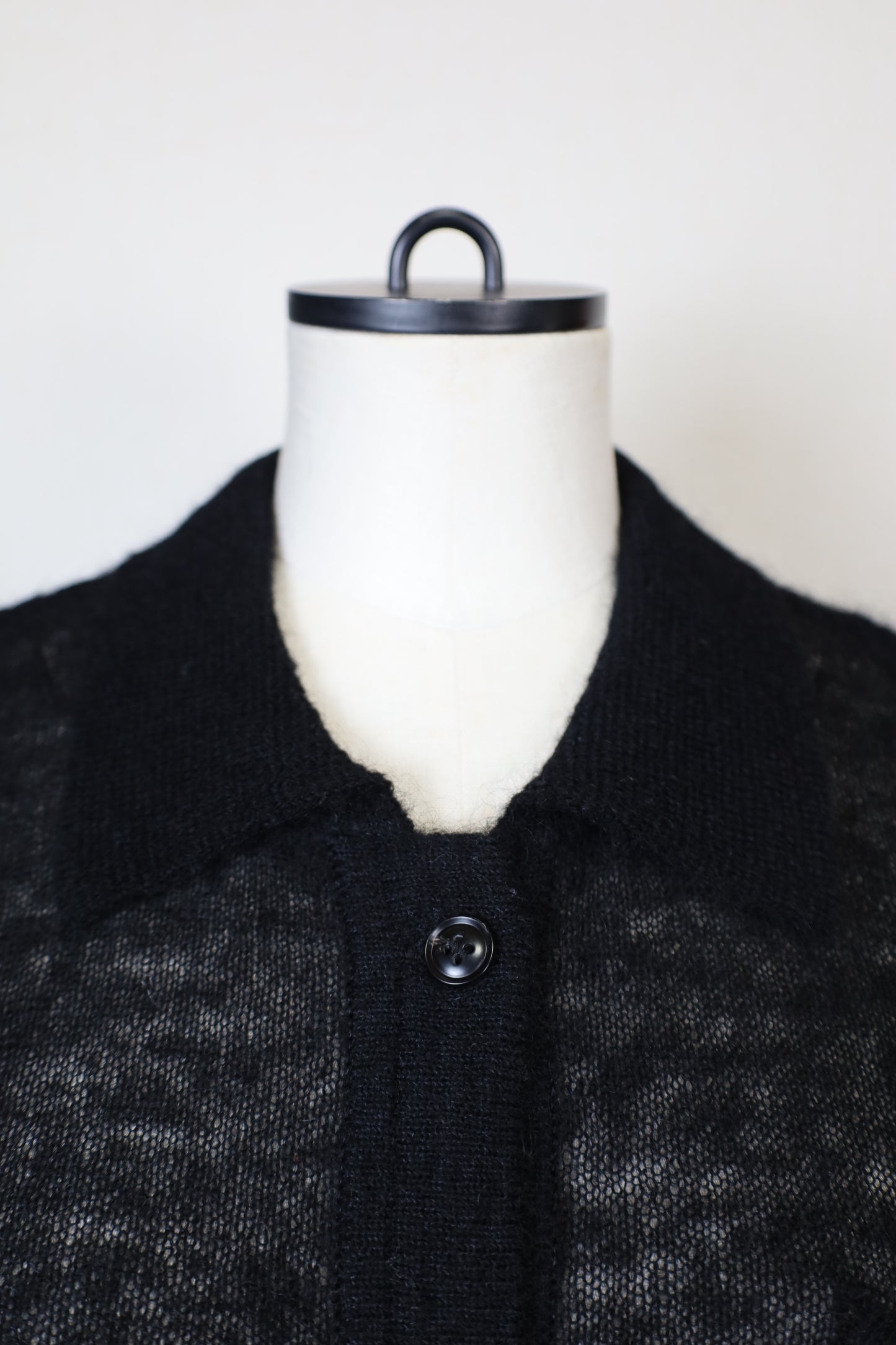 HOWIE polo knit cardigan (black)