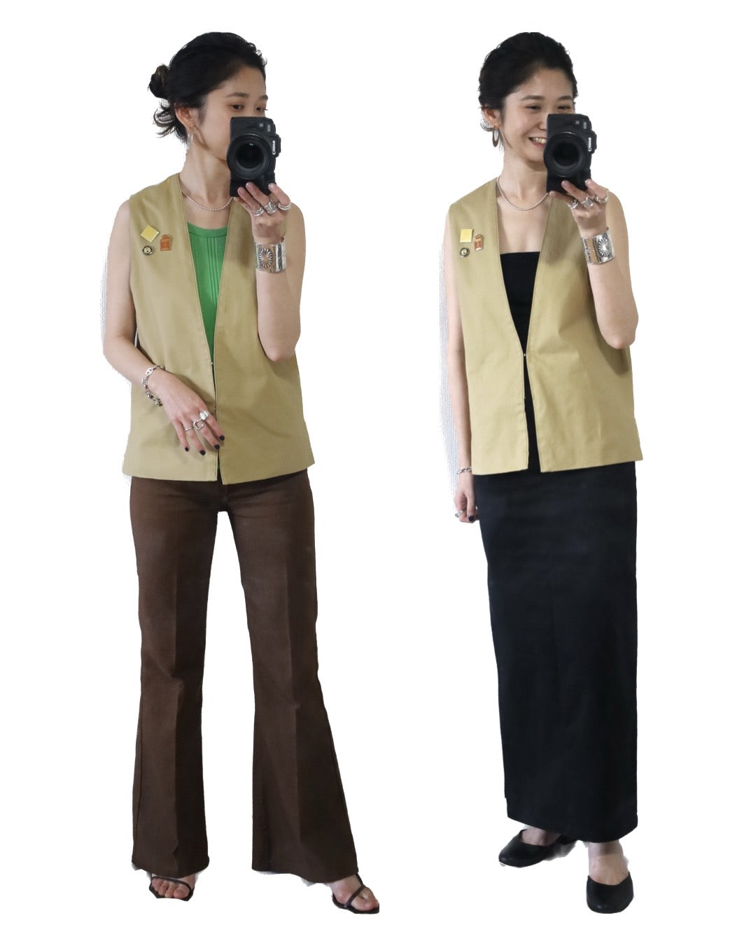 HOWIE 2WAY PINS VEST(Beige)