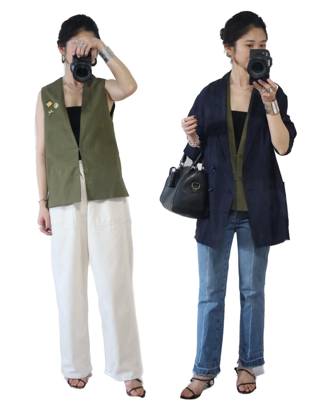HOWIE 2WAY PINS VEST(Khaki)