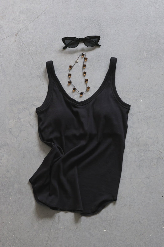 Soft Fit Pad Tank (black)