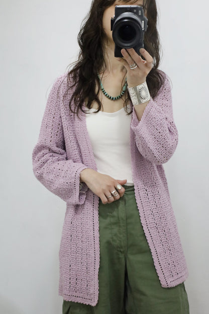 A853 / UNKNOWN crochet knit cardigan