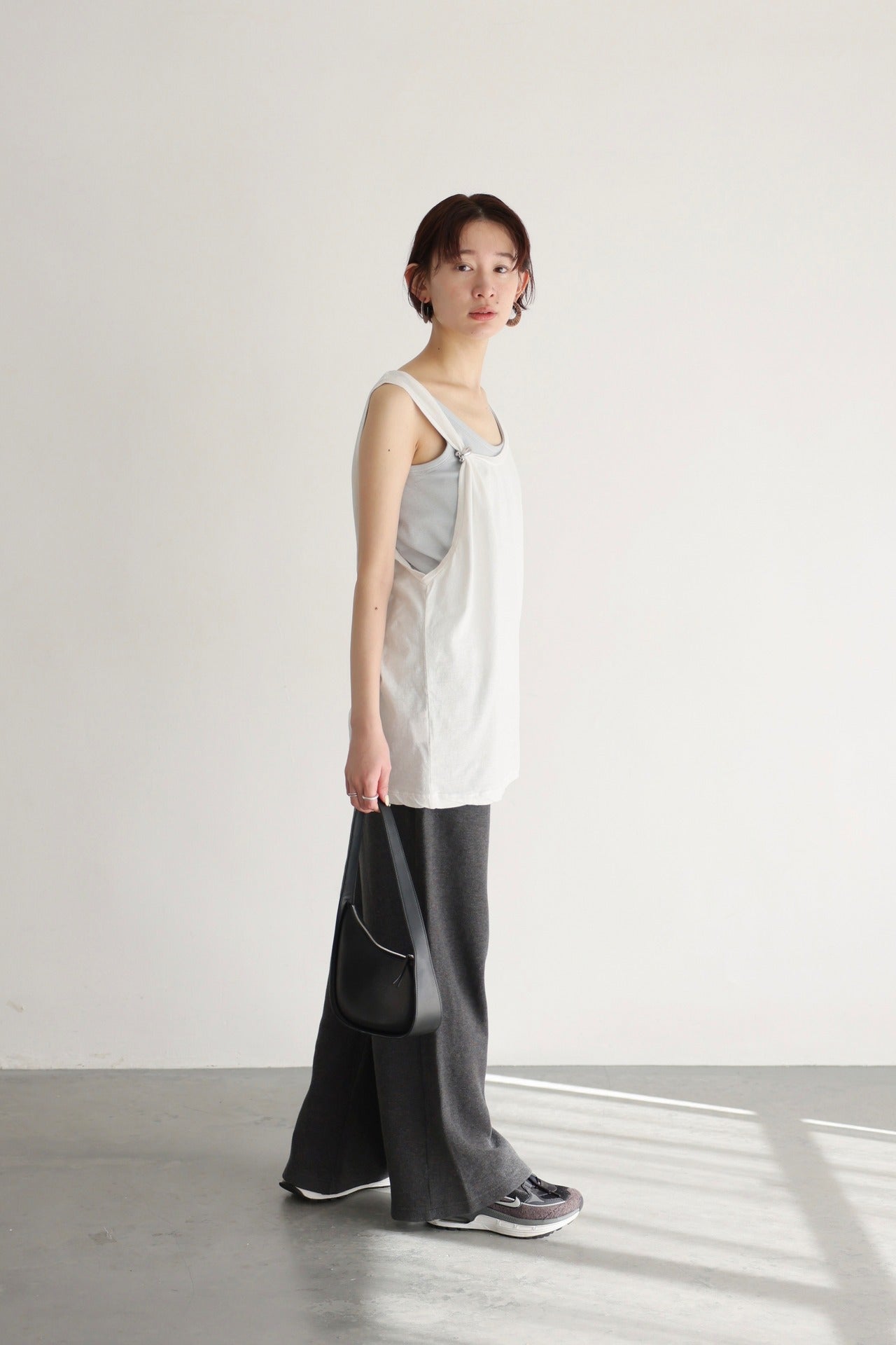 2WAY Shirring Tank (white)