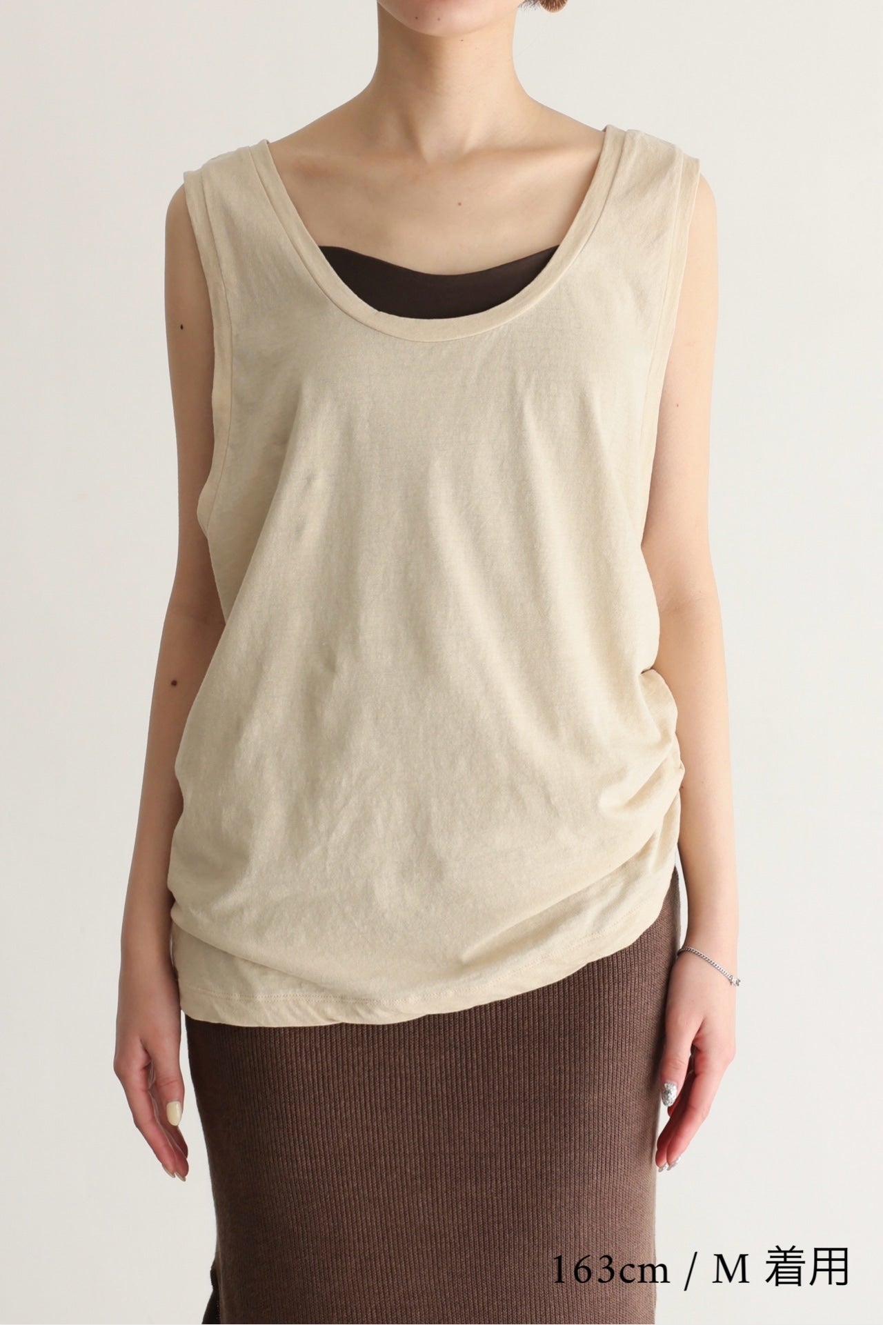 2WAY Shirring Tank (white)