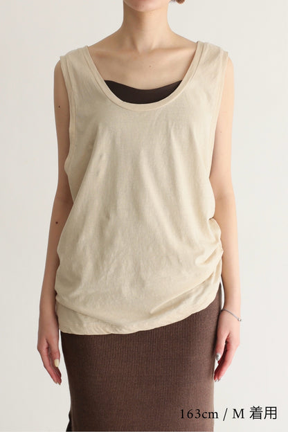 2WAY Shirring Tank (white)