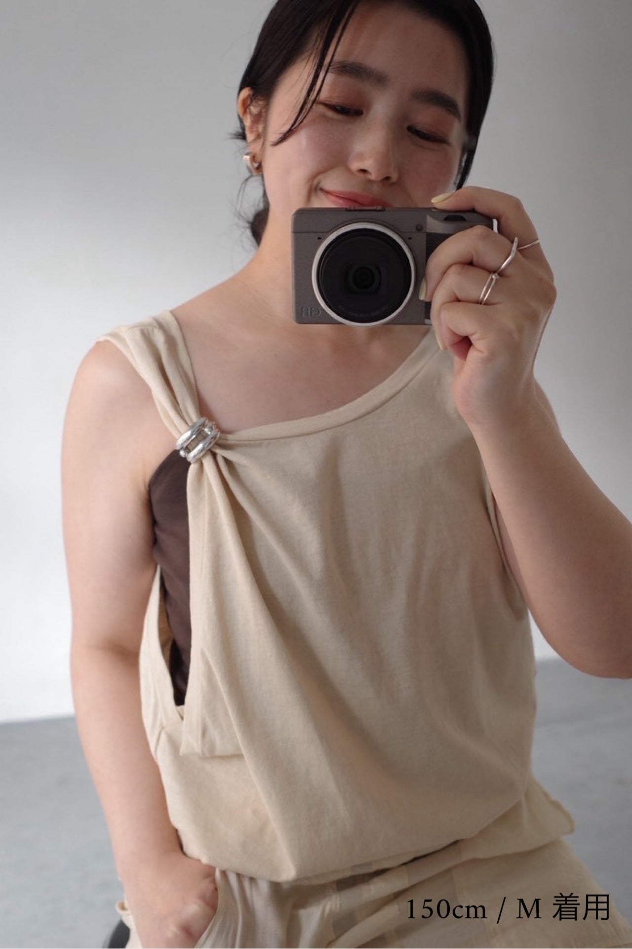 2WAY Shirring Tank (white)