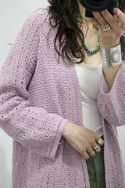 A853 / UNKNOWN crochet knit cardigan