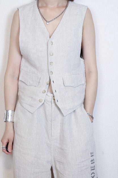 HOWIE linen vest (beige)
