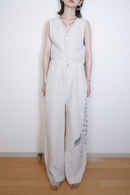 HOWIE linen vest (beige)