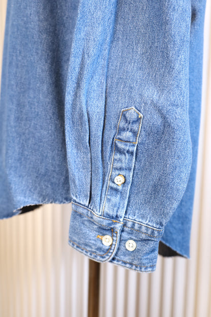 Z912 / 1990's THE Disney store remake lace up denim shirt