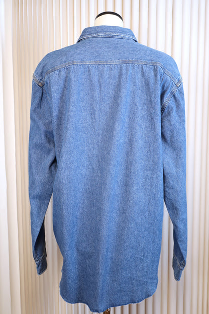 Z912 / 1990's THE Disney store remake lace up denim shirt