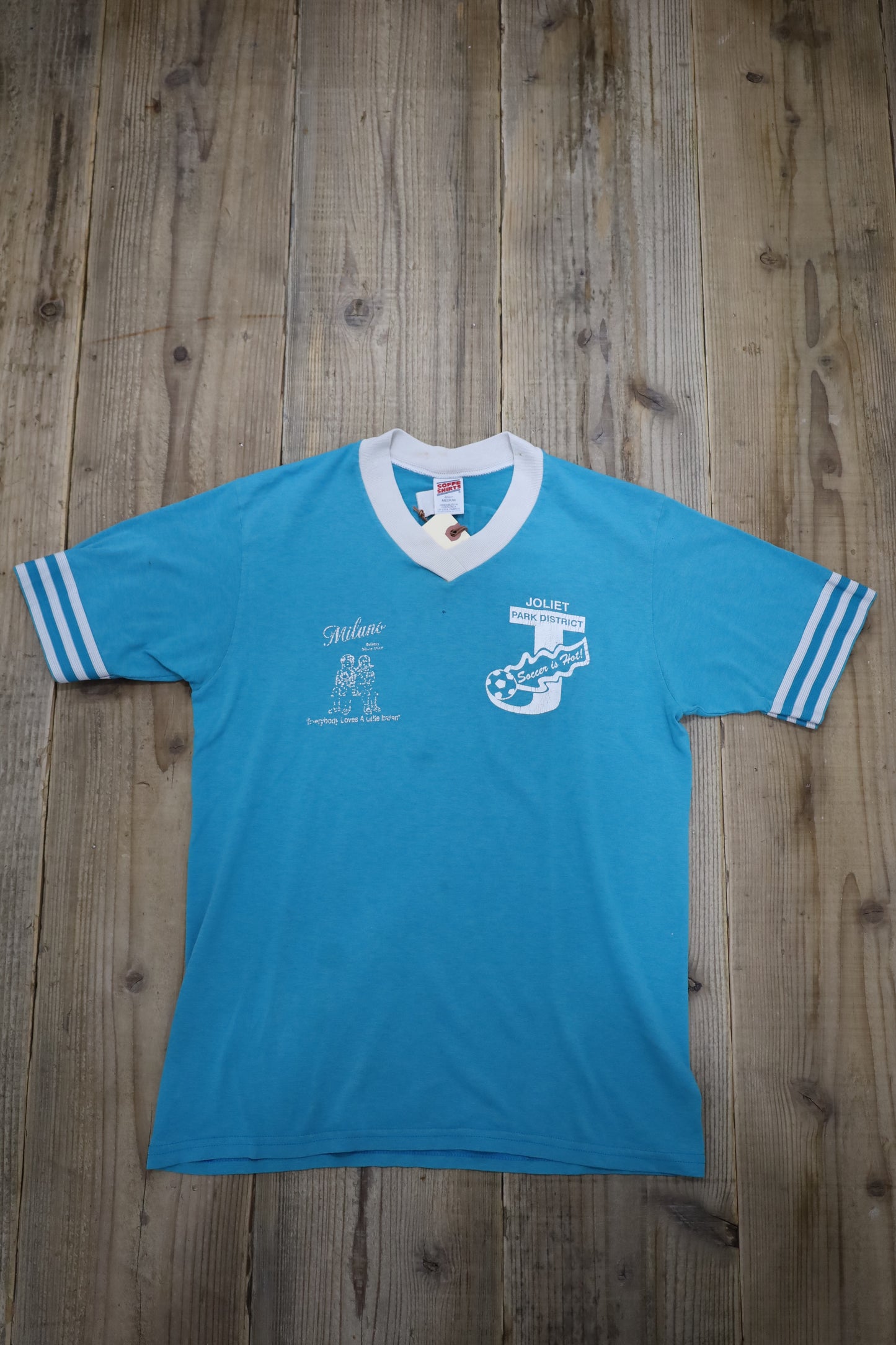 B748 / 1990's SOFFE SHIRTS Football tee