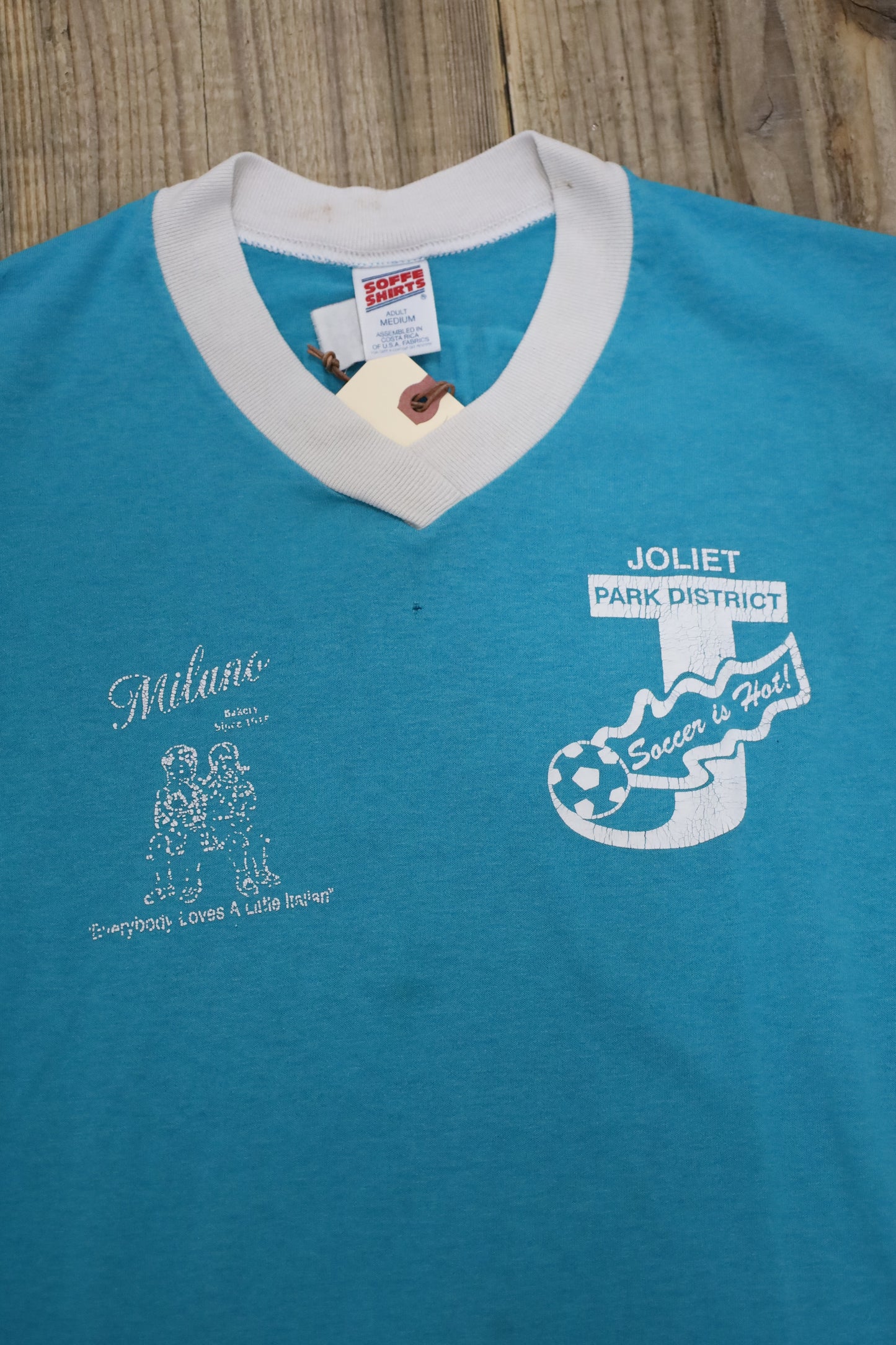 B748 / 1990's SOFFE SHIRTS Football tee