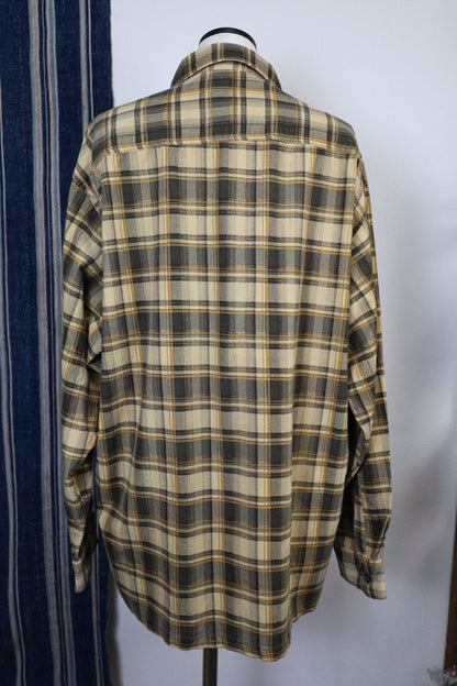 Z453 / 1990's OLD BOAT HOUSE ROW Check pattern Corduroy Shirt