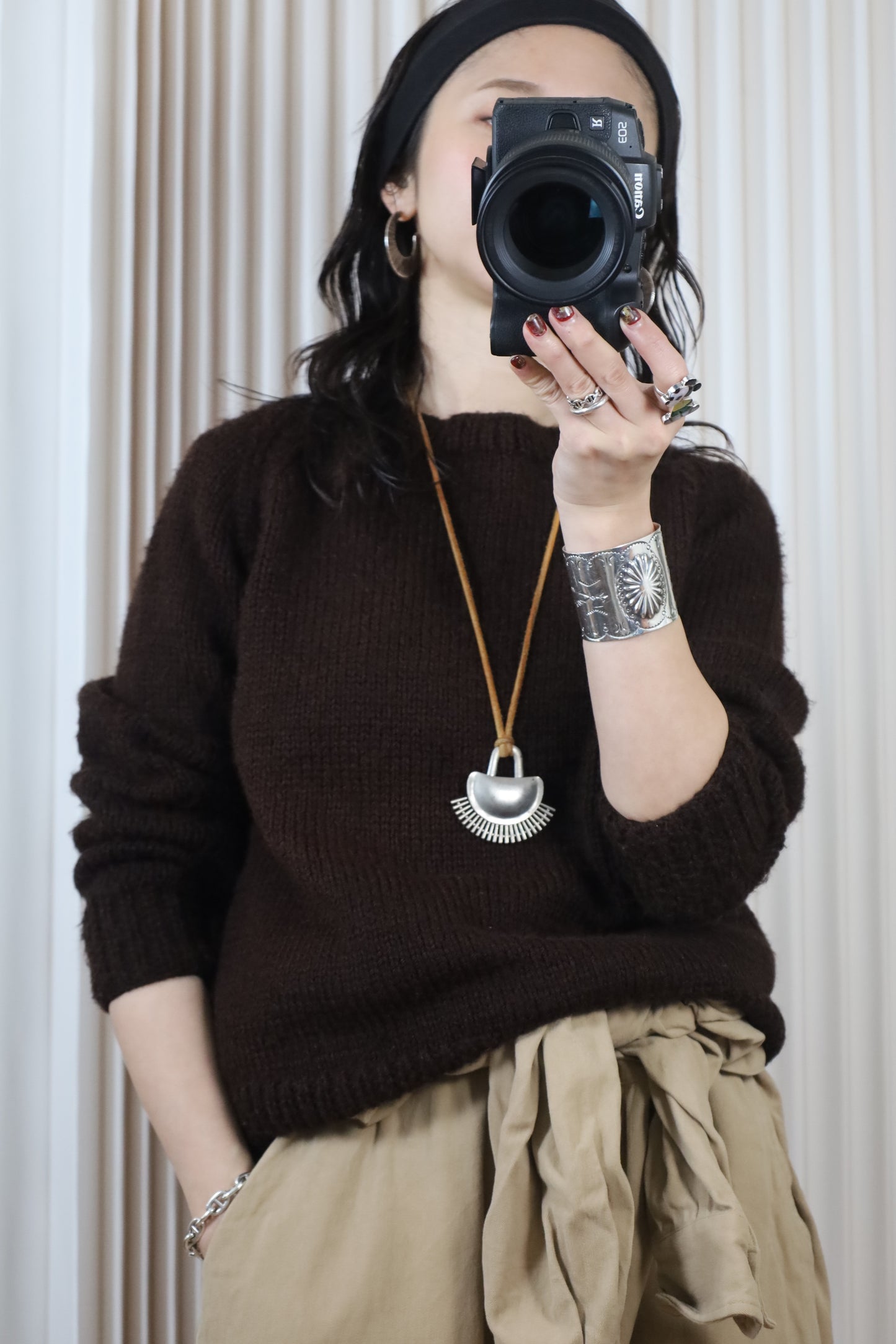 J26 / 1980's UNKNOWN wool knit