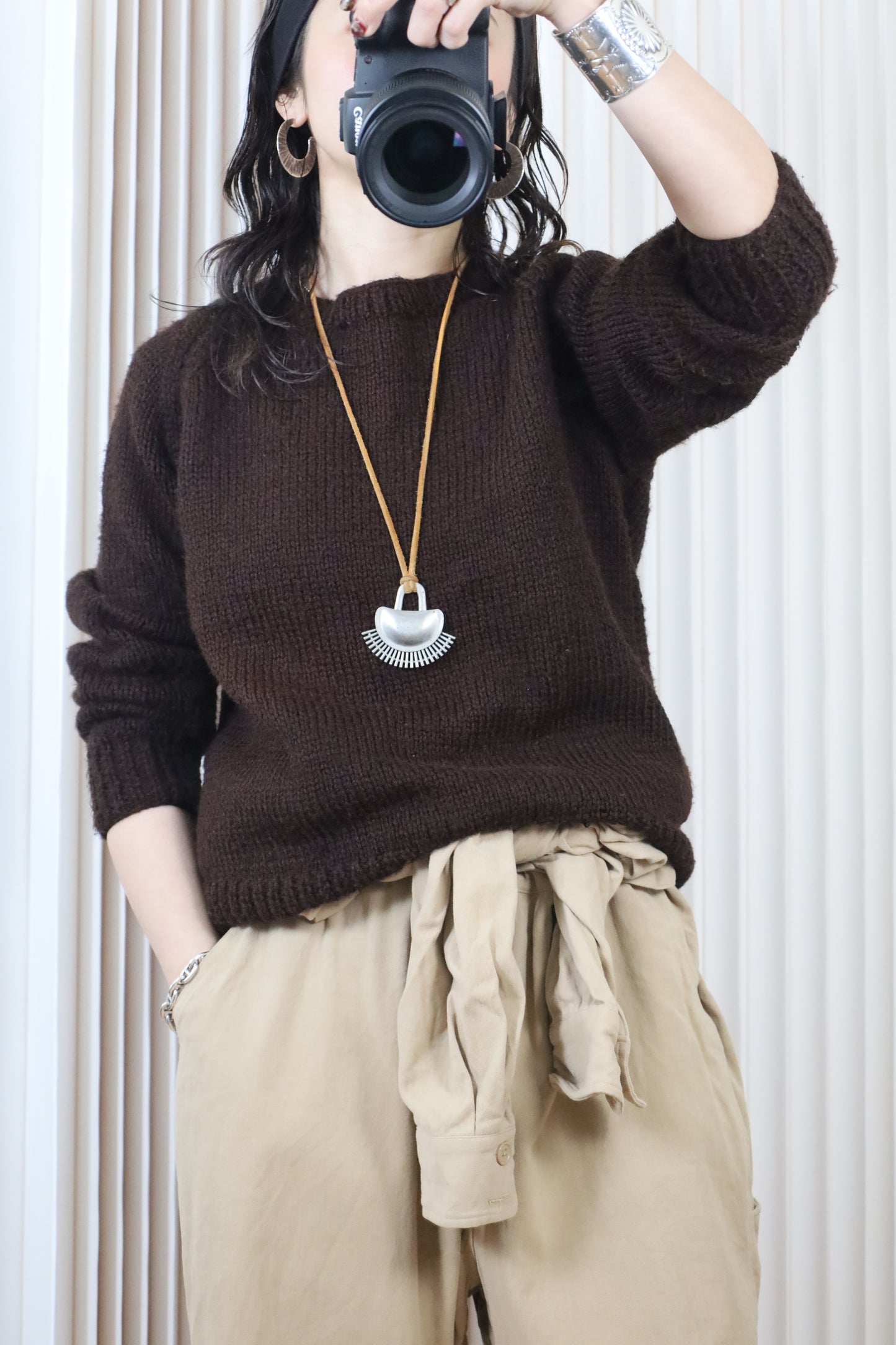 J26 / 1980's UNKNOWN wool knit