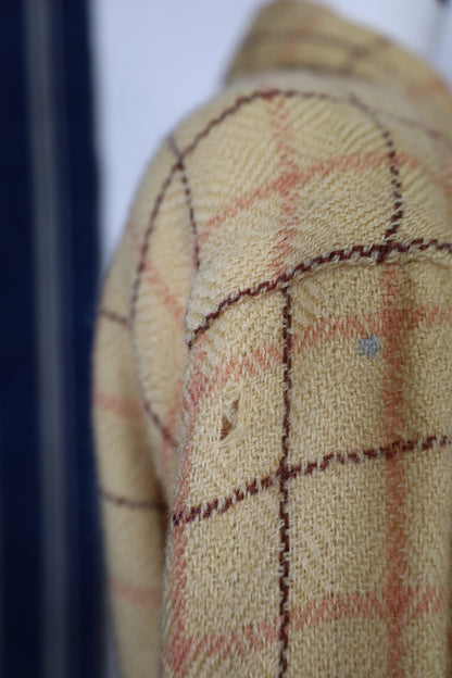 B135 / 1970's Vintage Customneedle Tailoring Wool Check Shirt