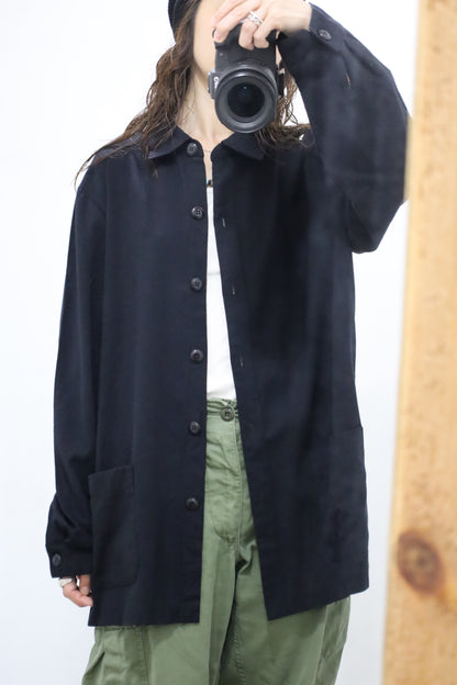 B926 / 1990's SAG HARBOR rayon fabric coverall jacket