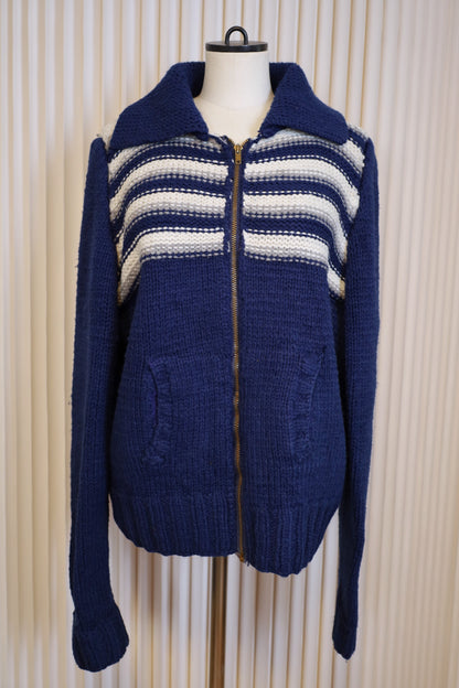 B187 / 1960's Vintage UNKNOWN Cowtin Knit Jacket