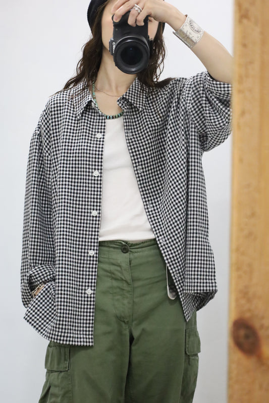 B724 / 2000's WHITE STAG Gingham check shirt