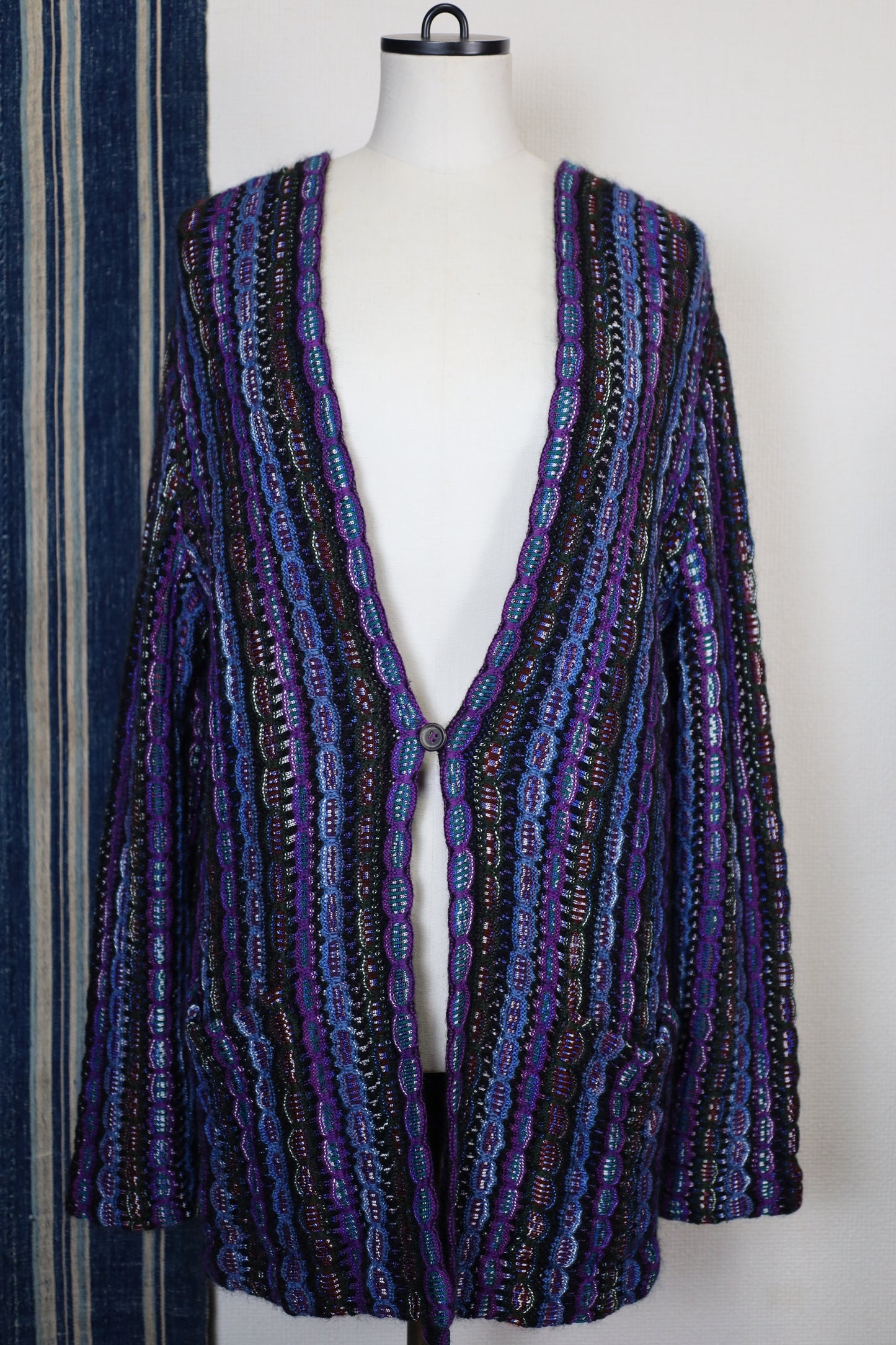 Z428 / 1990's OLD MISSONI Pattern Cardigan