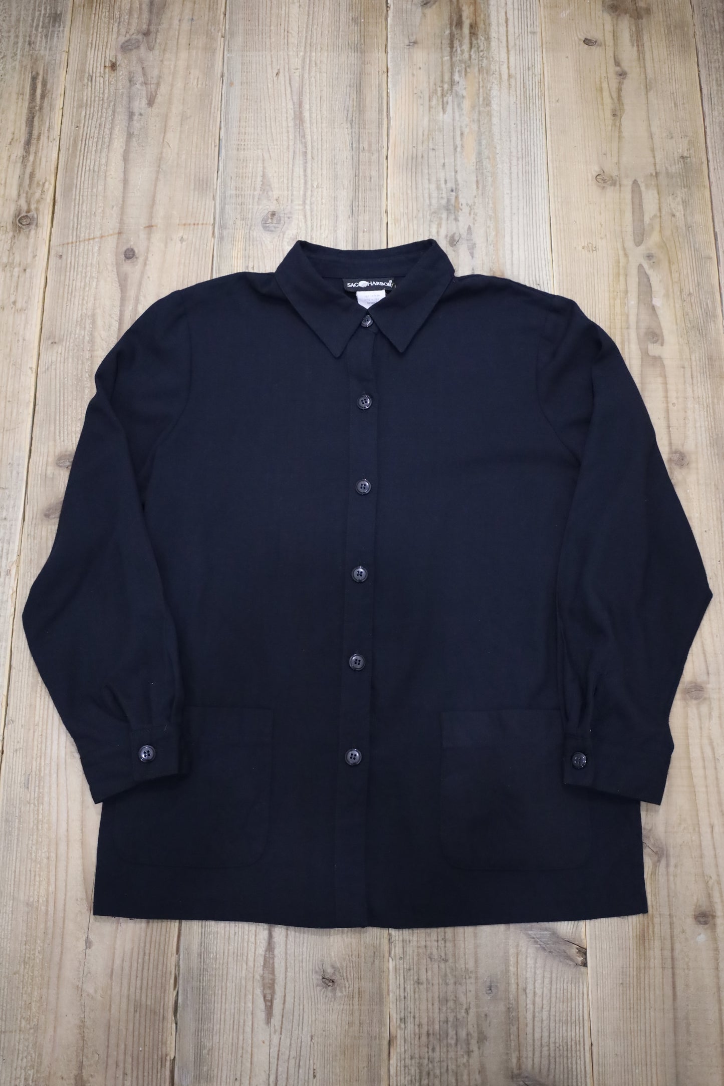 B926 / 1990's SAG HARBOR rayon fabric coverall jacket