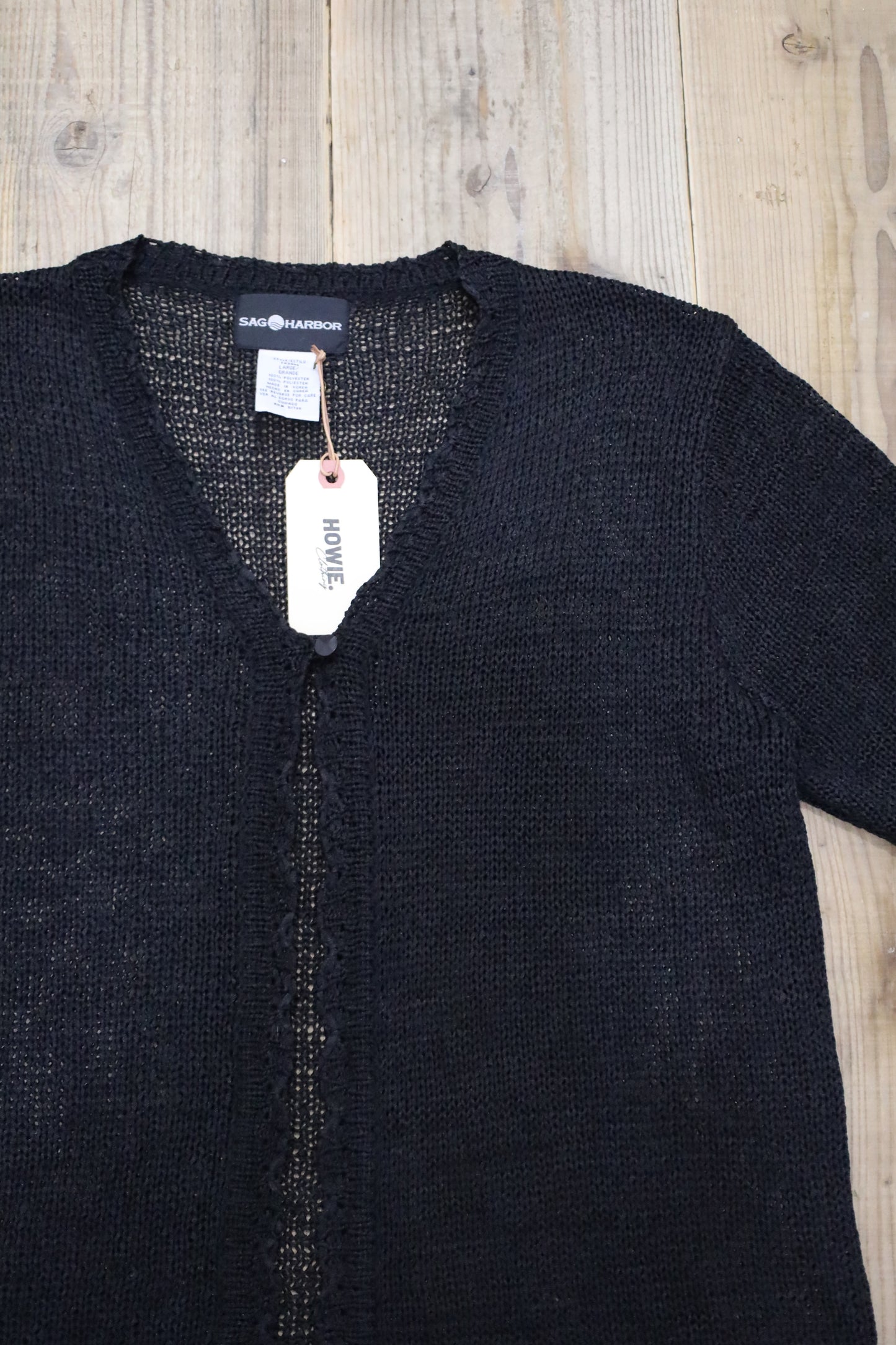 B948 / 1990's SAG HARBOR short sleeve mesh cardigan