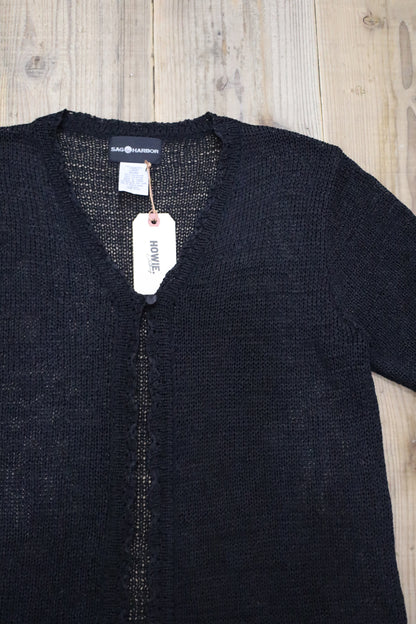B948 / 1990's SAG HARBOR short sleeve mesh cardigan