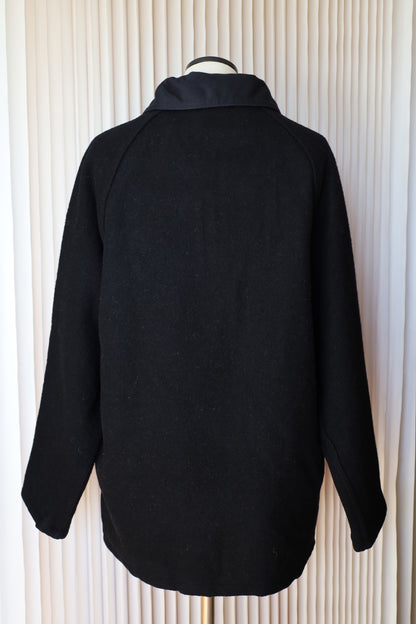 J99 / 1990's CARVAL wool fabric zip up jacket