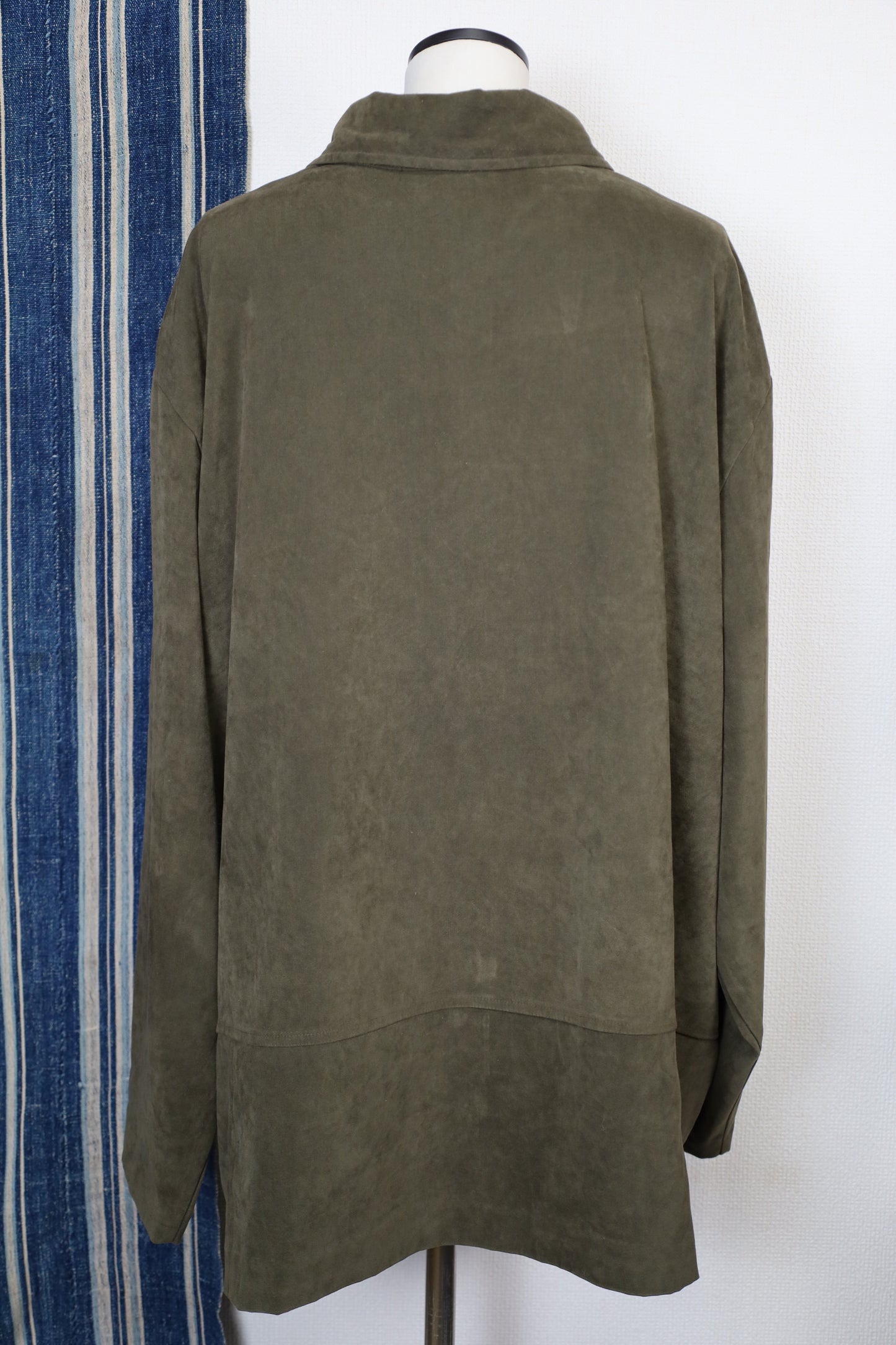 B182 / 1990's OLD FIRST OPTION TOOL Fake Suede Shirt