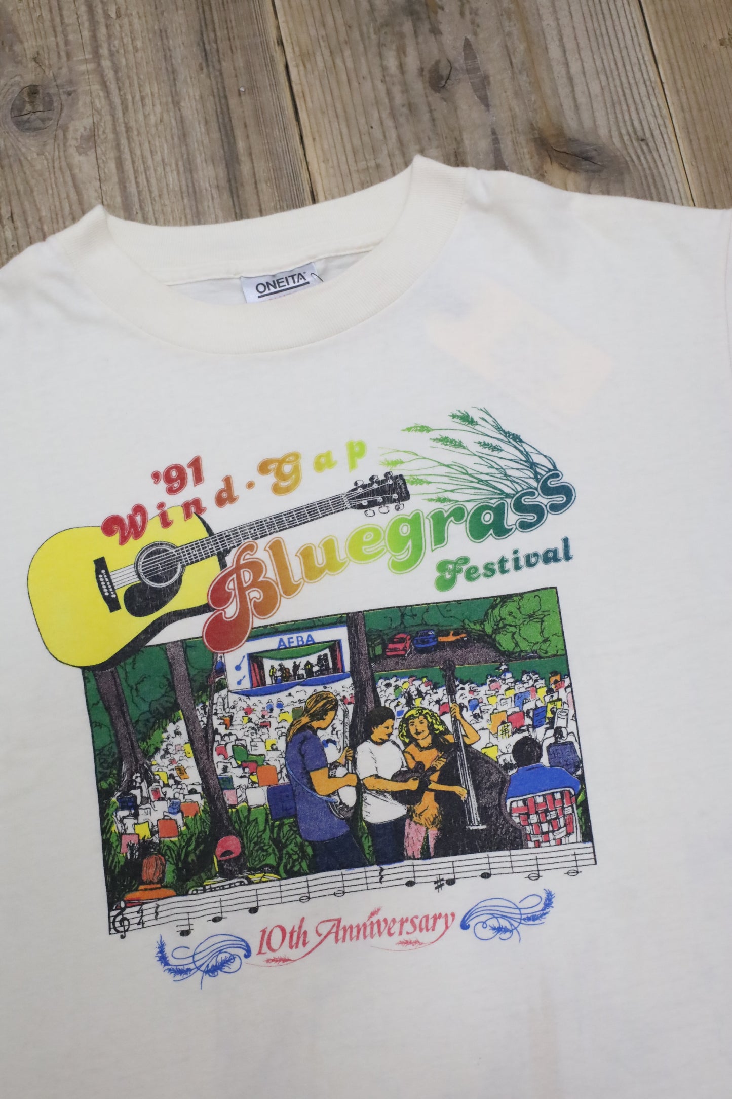 C904 / 1990's ONEITA Blue grass festival tee