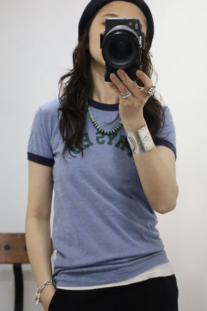 B919 / 1980's UNKNOWN Ringer print tee
