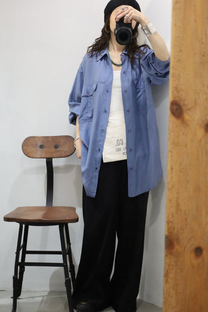 B774 / 1990's MY SILK silk fabric shirt