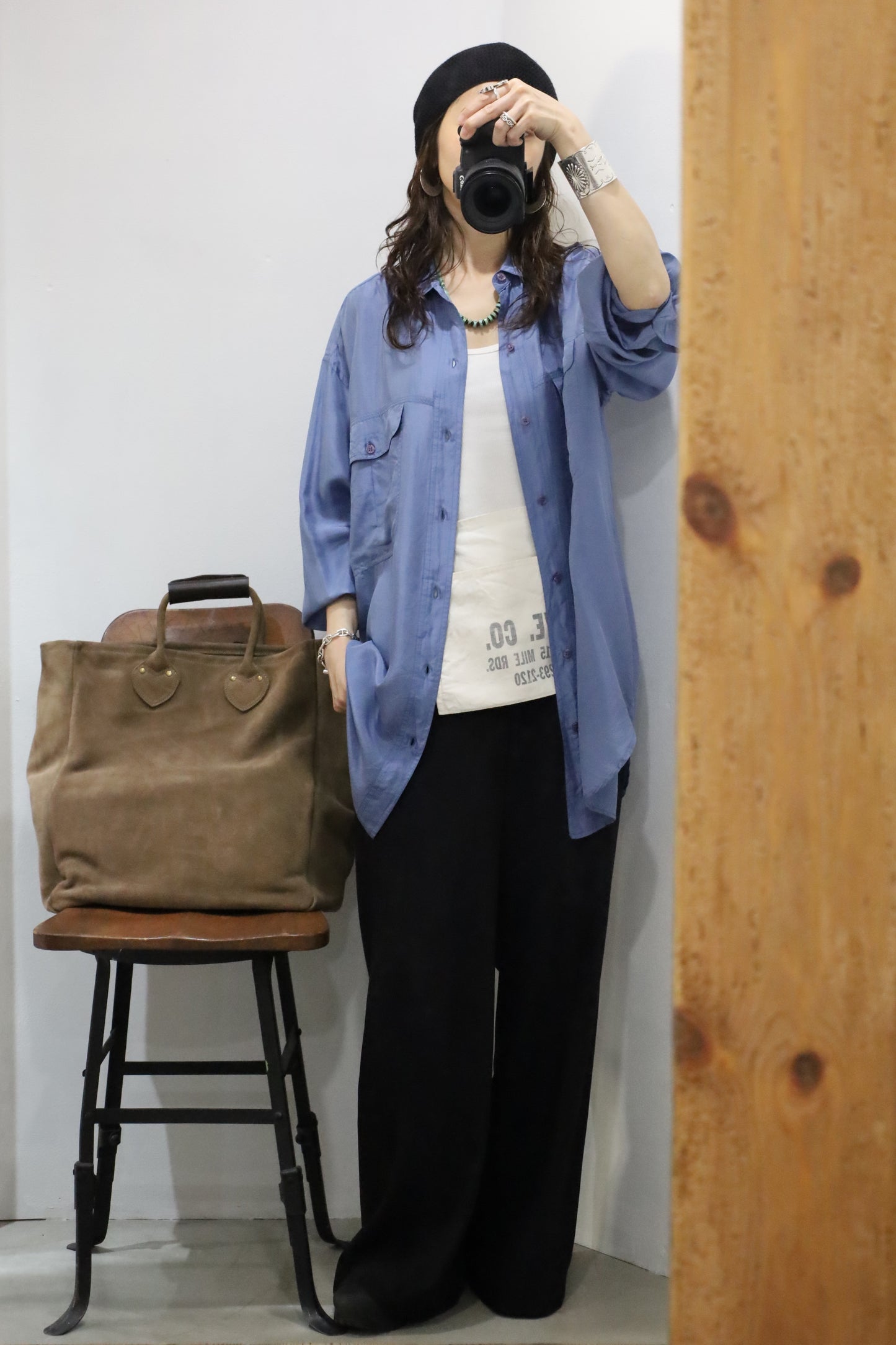 B774 / 1990's MY SILK silk fabric shirt