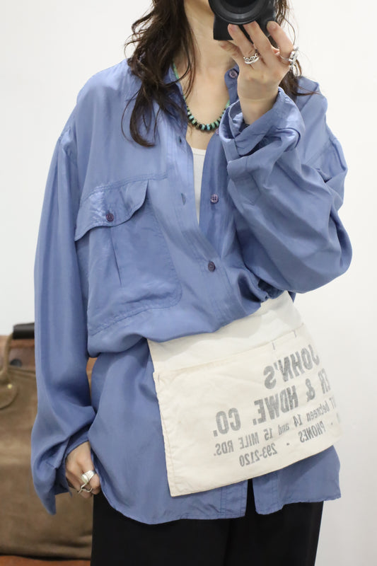 B774 / 1990's MY SILK silk fabric shirt