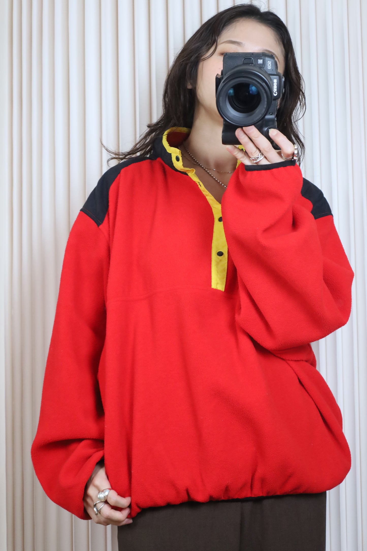 Z387 / 1990's Marlboro half snap fleece pullover