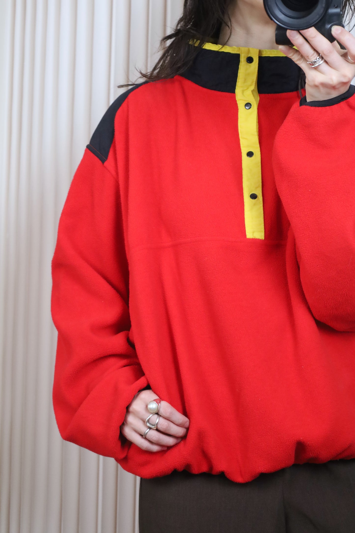 Z387 / 1990's Marlboro half snap fleece pullover