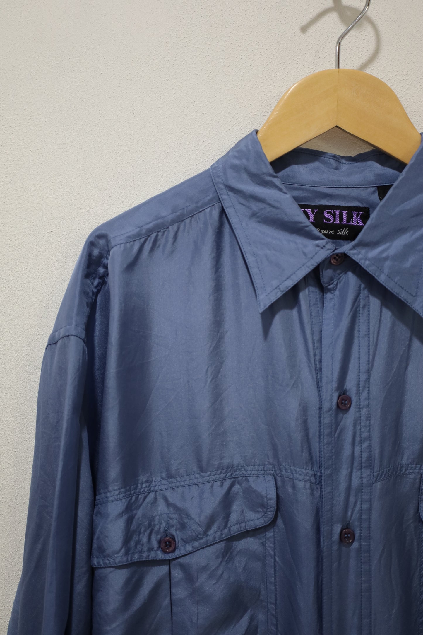 B774 / 1990's MY SILK silk fabric shirt