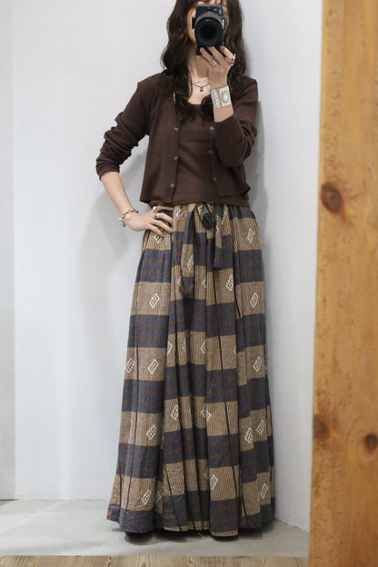A924 / UNKNOWN  India cottonn pattern skirt