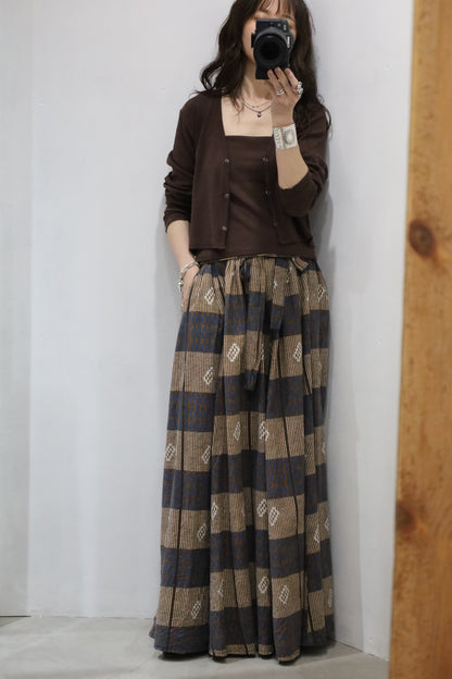 A924 / UNKNOWN  India cottonn pattern skirt