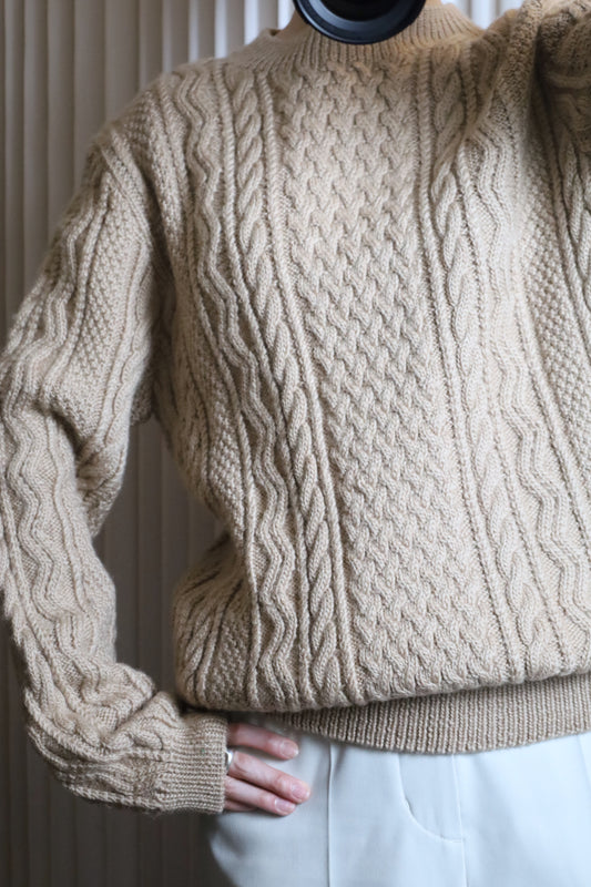B134 / UNKNOWN OLD Alan Cable Knit