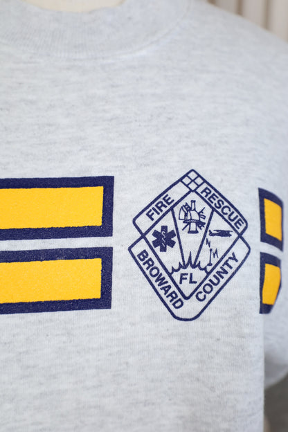 B1005 / 1990's Lee FIRE RESCUE print sweat