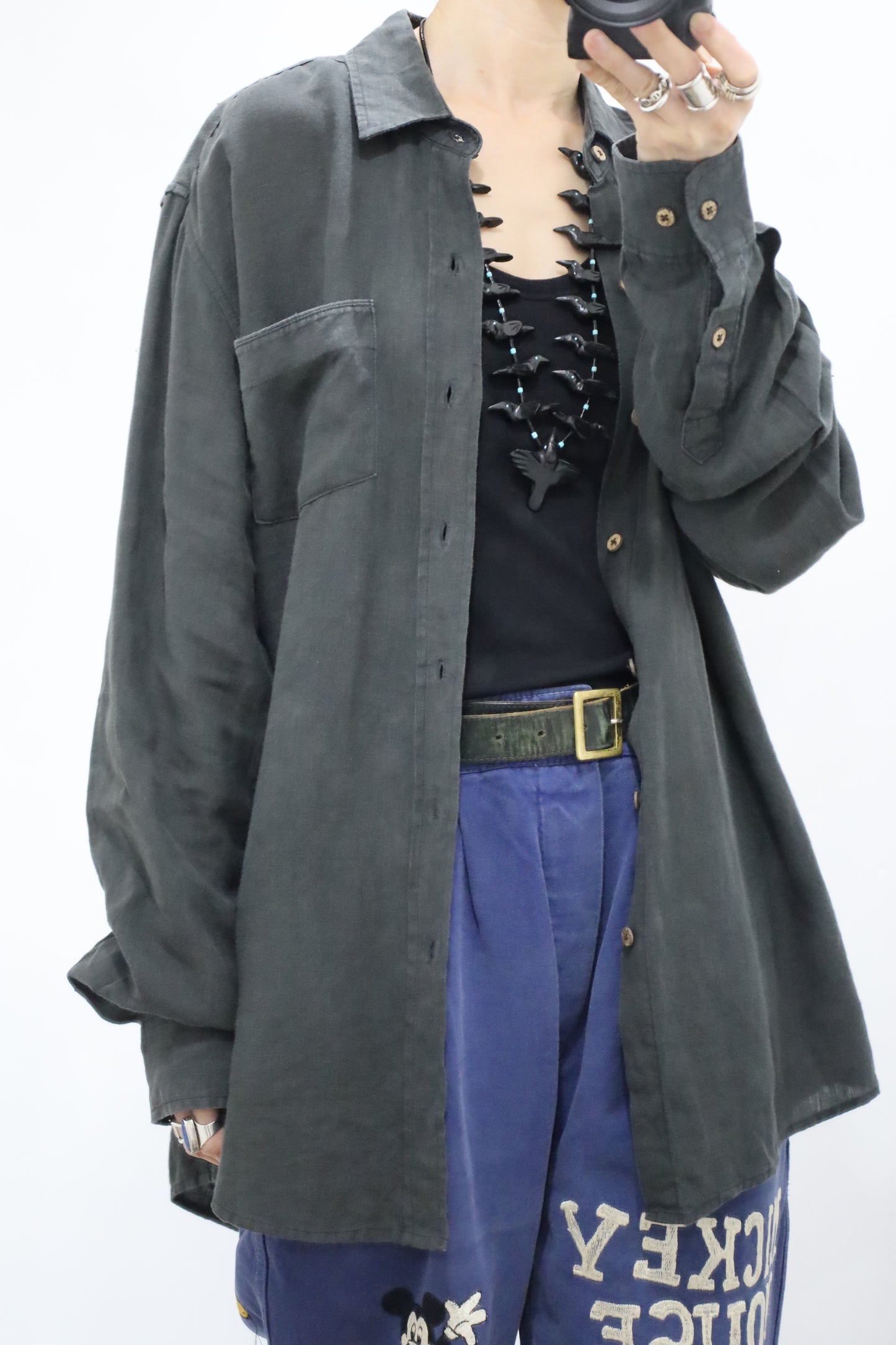 Z874 / early2000's Joe banaras linen shirt