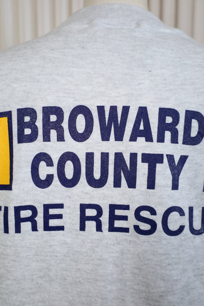 B1005 / 1990's Lee FIRE RESCUE print sweat