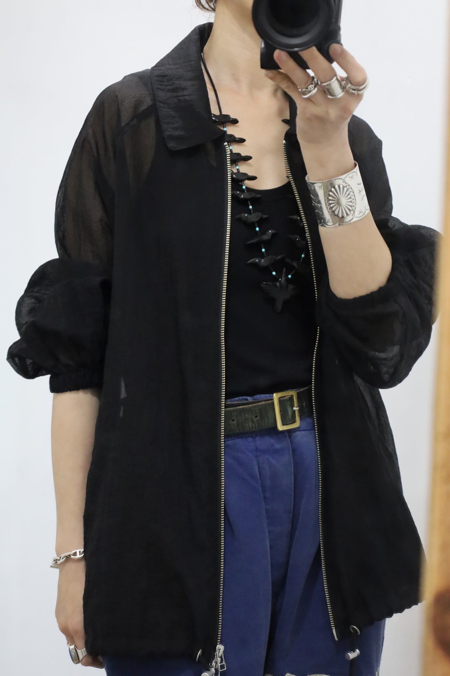 【受注販売】HOWIE Sheer Blouson (black)