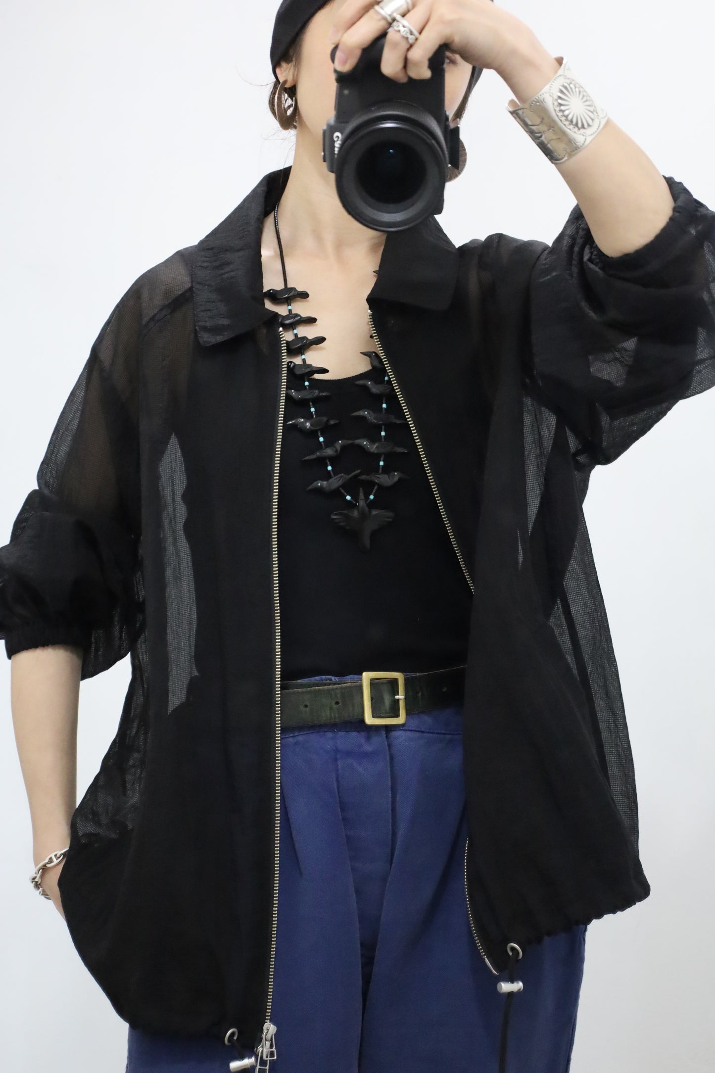 【受注販売】HOWIE Sheer Blouson (black)
