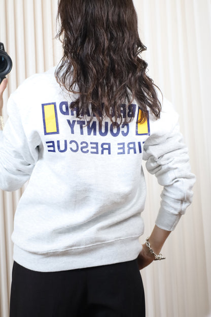 B1005 / 1990's Lee FIRE RESCUE print sweat
