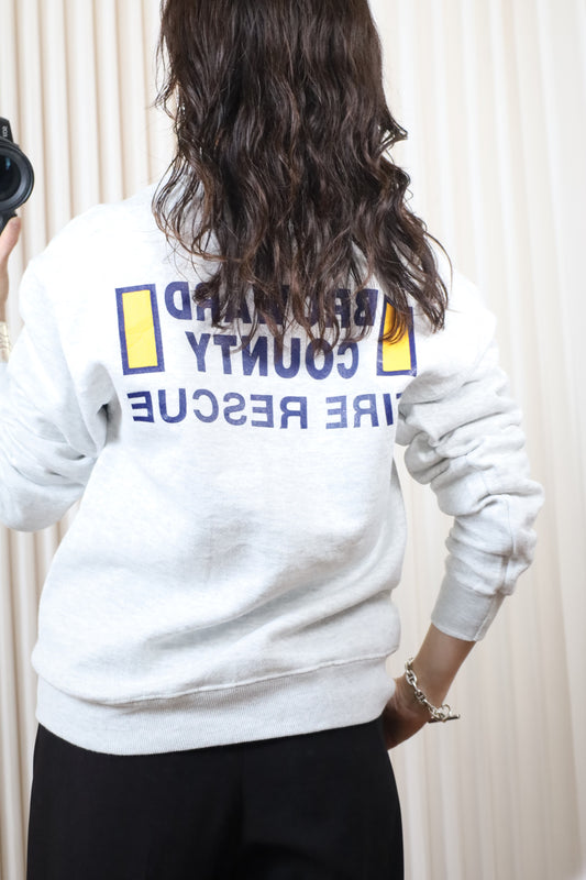 B1005 / 1990's Lee FIRE RESCUE print sweat