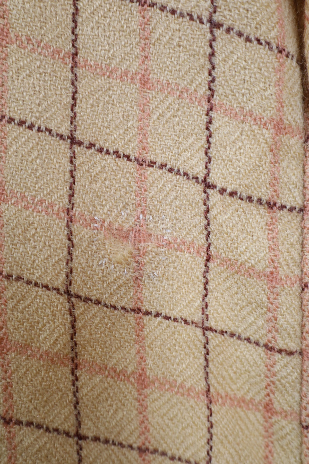 B135 / 1970's Vintage Customneedle Tailoring Wool Check Shirt