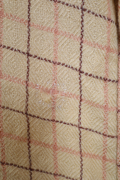 B135 / 1970's Vintage Customneedle Tailoring Wool Check Shirt